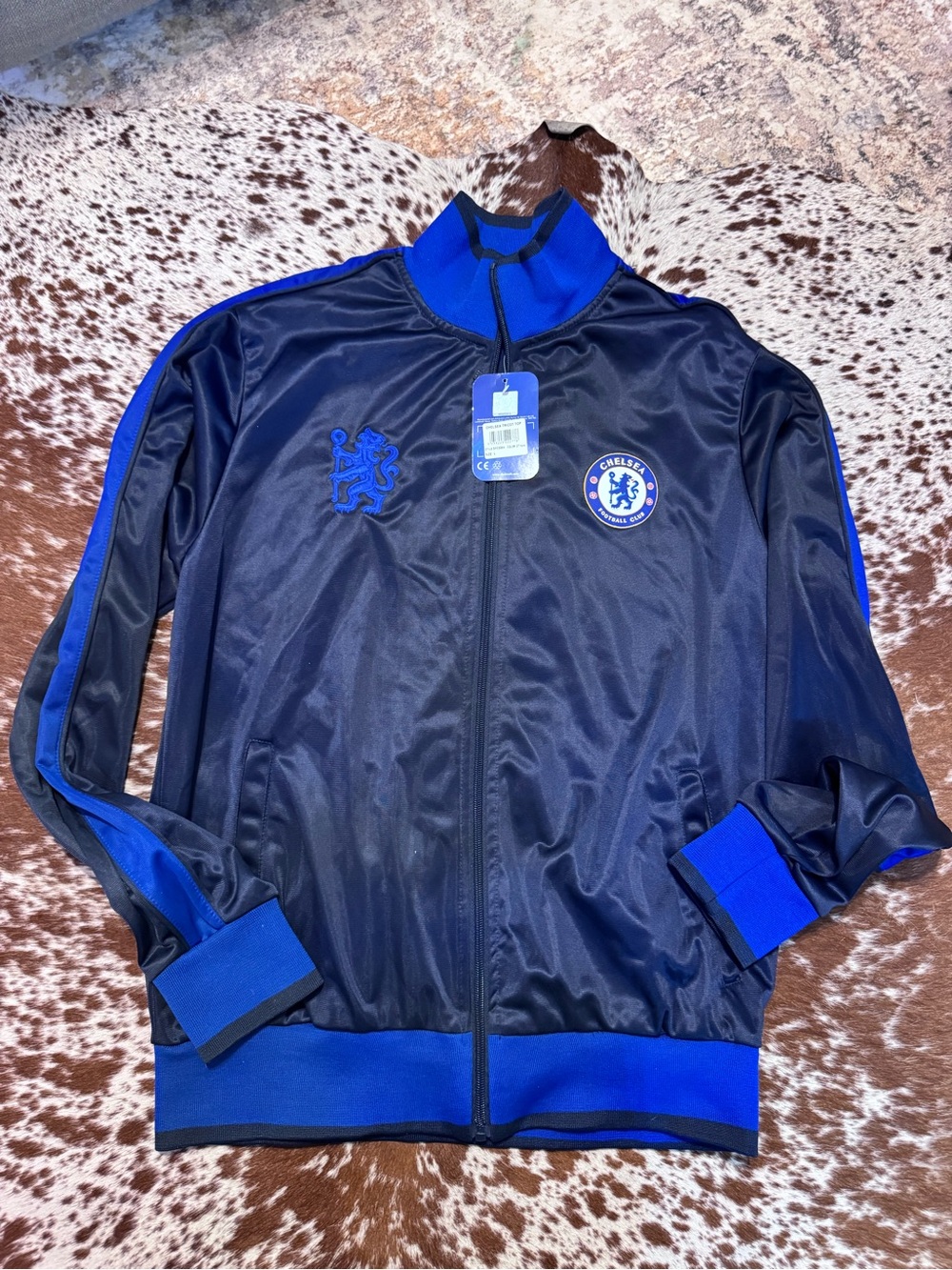 Men's Chelsea F.C. Navy & Royal Blue Track Jacket